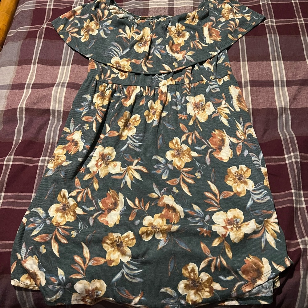 Chic Soul Plus Off Shoulder Dress 3X - Green